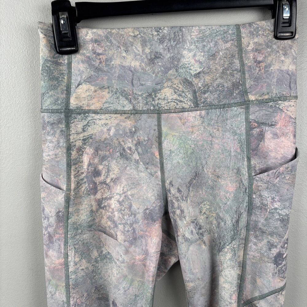 Fabletics PureLuxe Leggings Womens Medium Marbled Pockets 26” Waist Gym Running